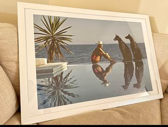 Framed Slim Aarons Marsha Gayle Pantz Pool Print Poster (24" x 36")