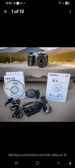 PENTAX X-5 Bridge Digital Camera 16MP 26x Zoom Silver Full HD Box & Accessories