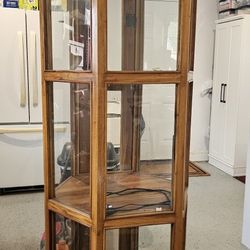 Teak Wood Curio Cabinet