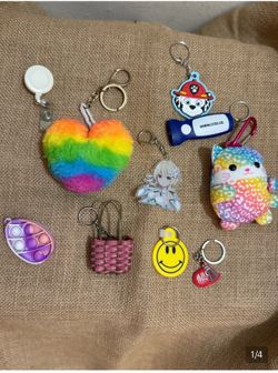 Random  Keychain / Backpack Charms- Kids Accessories
