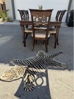 Dark brown 6 chair Dining table.