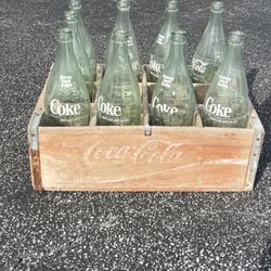 Antique Coke Bottles With Original Box 