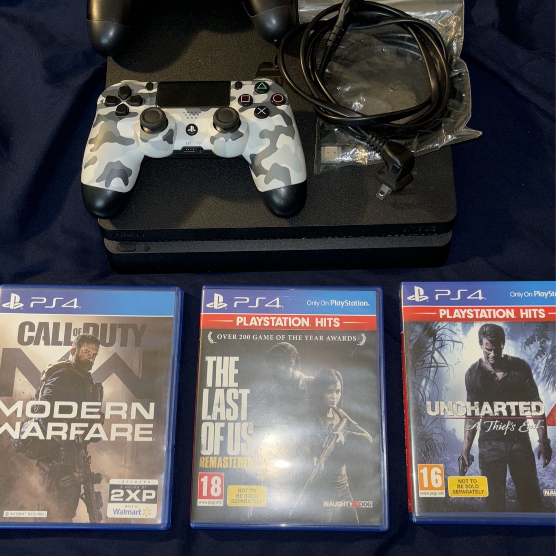 PS4 with Controllers and 3 PS4 Games