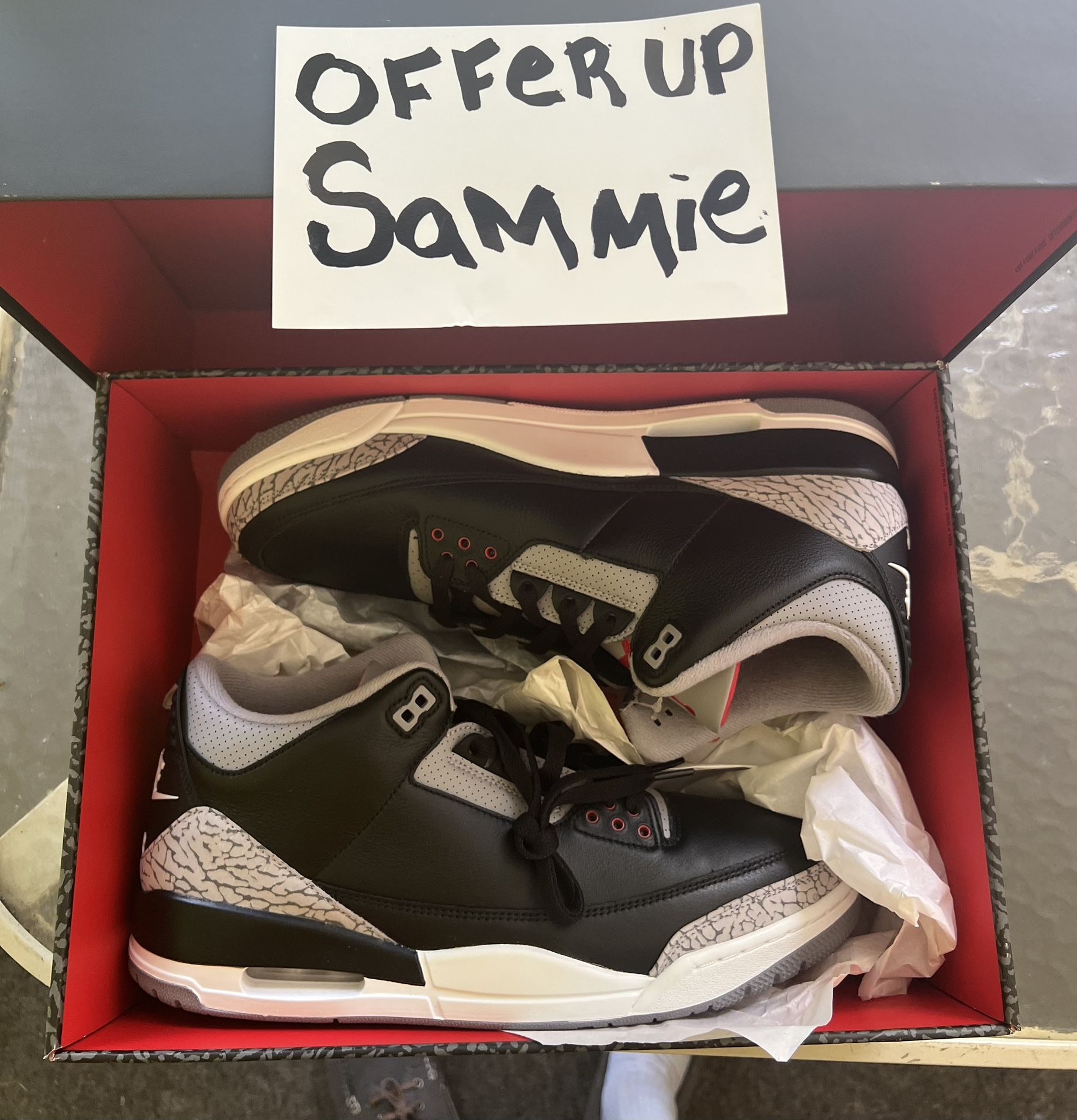 Nike Air Jordan 3 Retro OG 2024 Black Cement Size 13