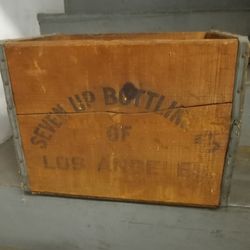 Seven Up Bottling Co. Of Los Angeles 7up Wooden Box Wood Antique Vintage Classic 