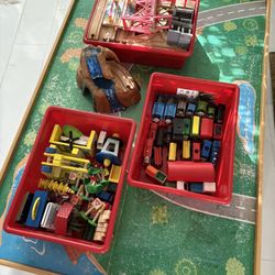 KidKraft Adventure Town Railway Wooden Train Set & Table