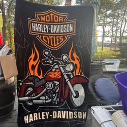 Harley Davidson blanket