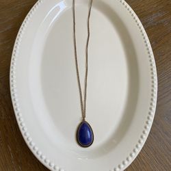 Blue Stone Long Necklace