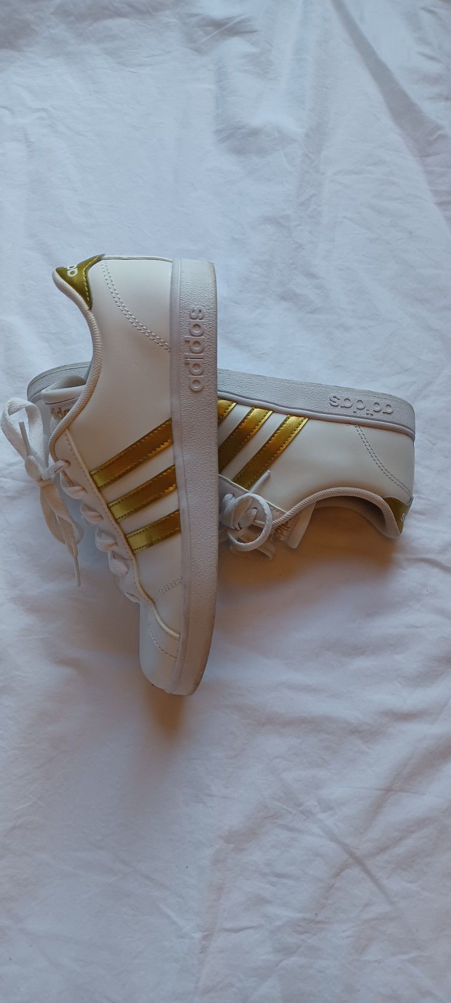 Adidas  White/Rose Gold Sneakers 