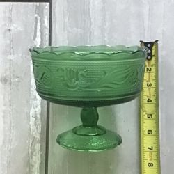 Antique Green Glass  Dish