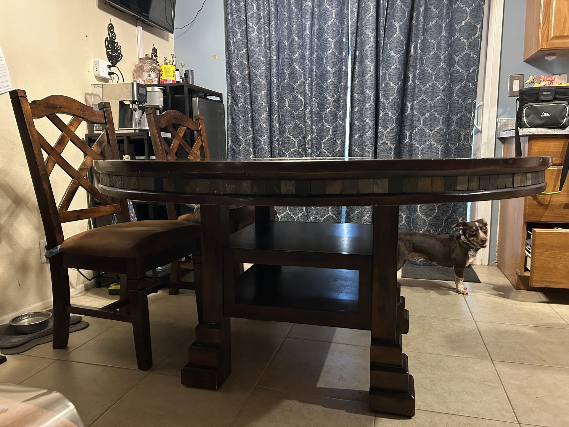 Sunny Designs Santa Fe 60inch Table With Lazy Susan