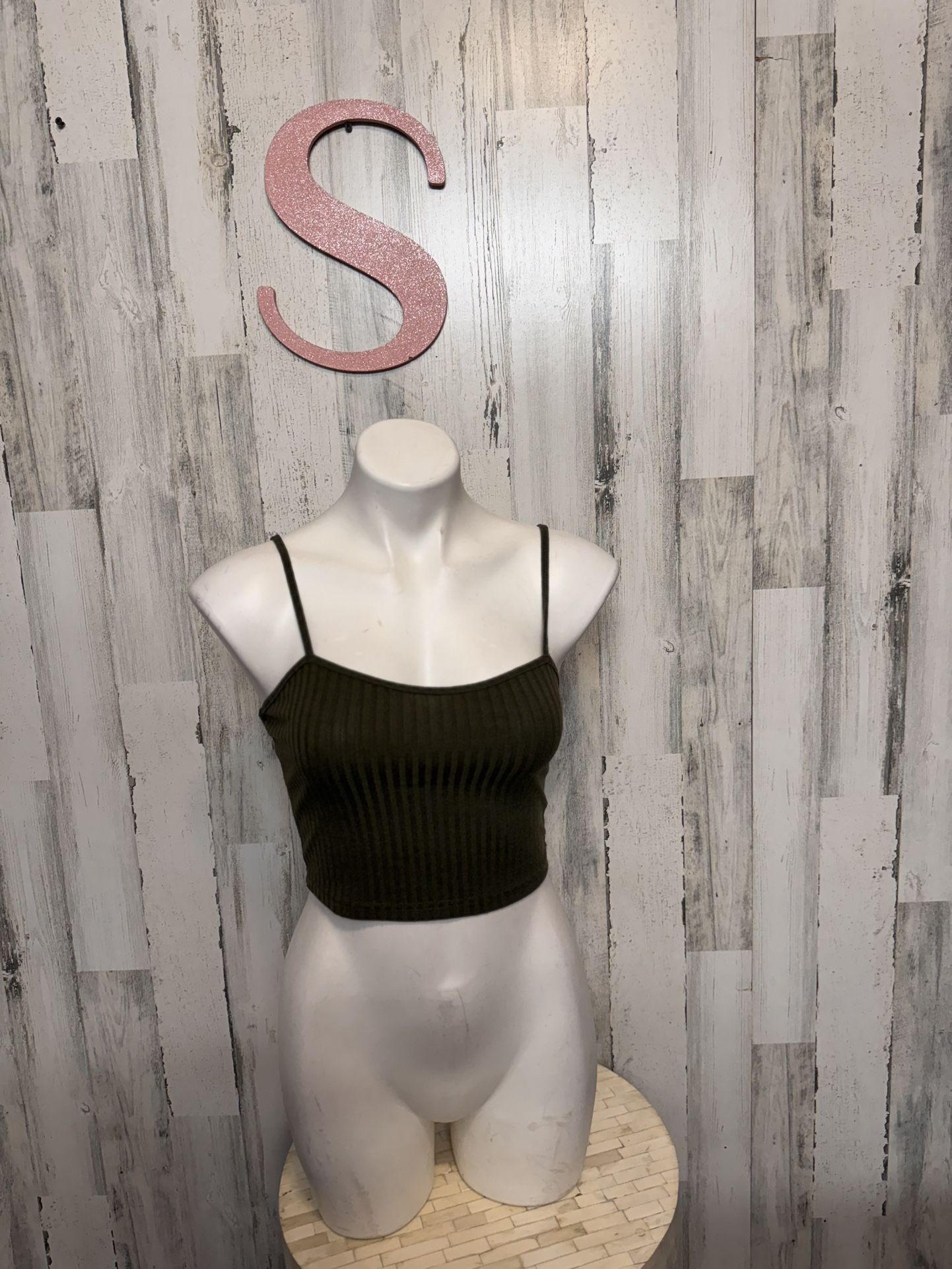 Green Tank Top Blouse Size Small