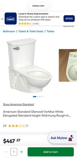 American Standard Glenwall VorMax Wall-Hung Toilet