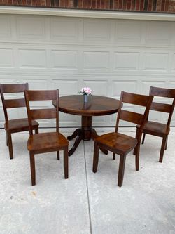Solid wood Dining table with 4 chairs