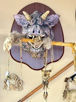 Custom "Hell’s Boar" Monster Taxidermy Mount  Pristine Condition Early 2000s