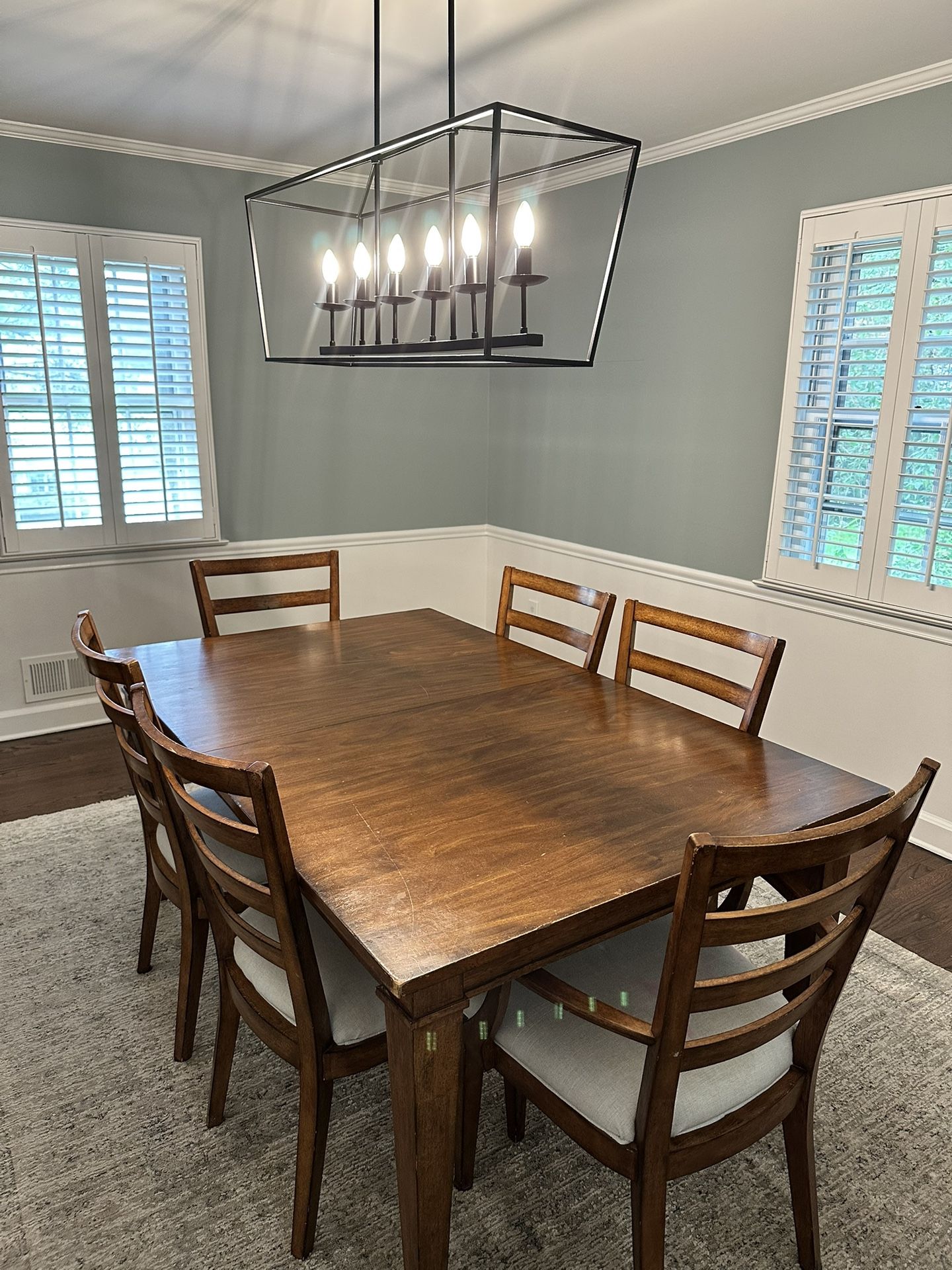 Ethan Allen Dining Table and 8 Chairs
