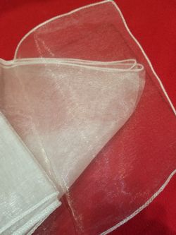 19 Ivory organza sashes
