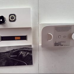 Apple Watch Ultra (GPS + Cellular) 49mm Titanium Case with Black/Gray Trail Loop - M/L - Titanium