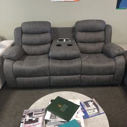 New Grey Reclining Sofa And Loveseat With Free Delivery 