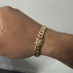 New Bracelet Gold 10 K (size 8) 8.5mm( 39.8 G)  