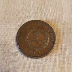 1868 Two Cent Coin. 