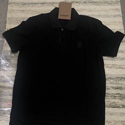 Black Burberry polo