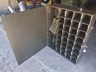 Vintage Army Issue Field Boxes. 2 desks, 1 mail box.