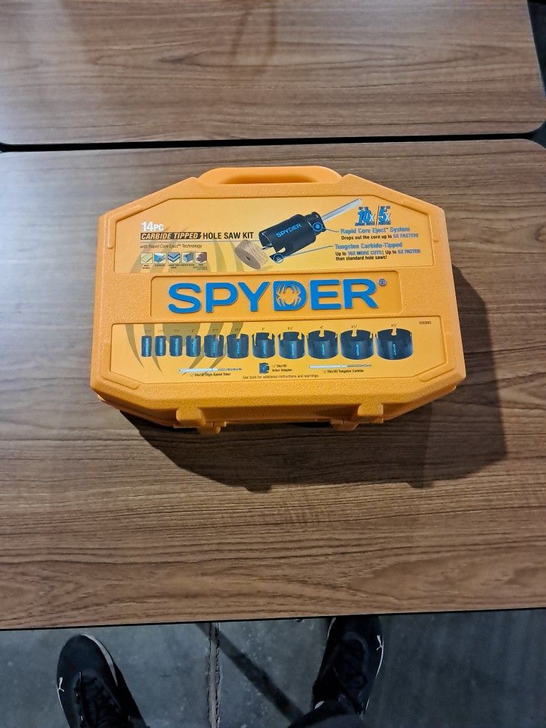 Spyder 14-Piece Carbide Tipped Deep Cut Hole Saw Kit