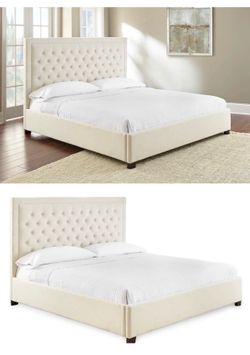 Queen Size Upholstered Platform Bed