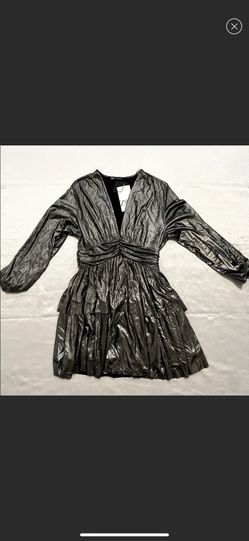 NWT Satin, Chrome Dress