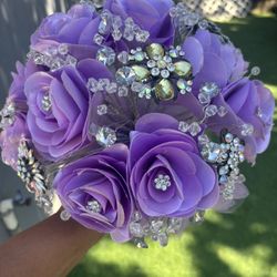 Quinceañera Purple Flower Bouquet