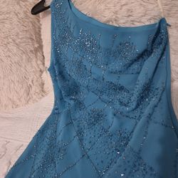 Blue Aquamarine Bowl Dress 