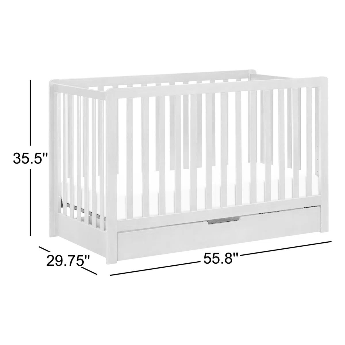 Carter Davinci Colby 4-in- 1 Convertible Crib (Grey)