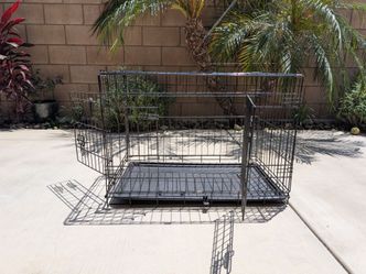 Wire Dog Crate Collapsible Two Doors Medium