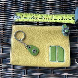Leather Cole Haan Coin Purse With Detachable Key Ring