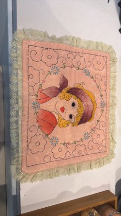 Handmade vintage pillow sham