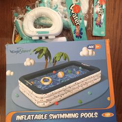 Brand New Swimming  Pool  120" 72" 21 with 2 water soaker