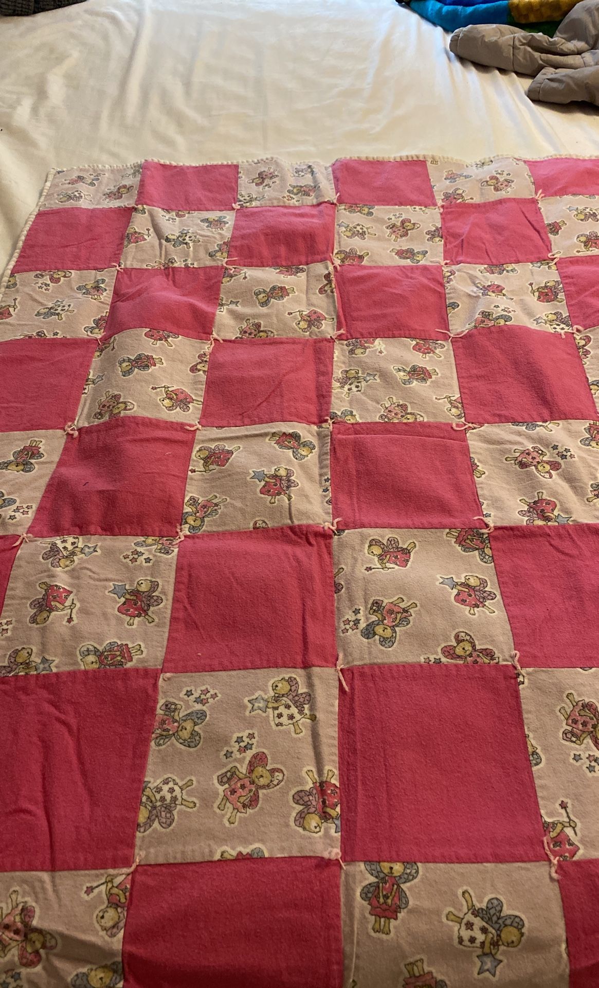Quilted little girl blanket