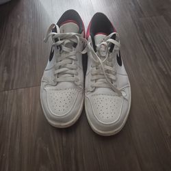Nike Air Jordan 1 Low White University Red Black SIZE 12