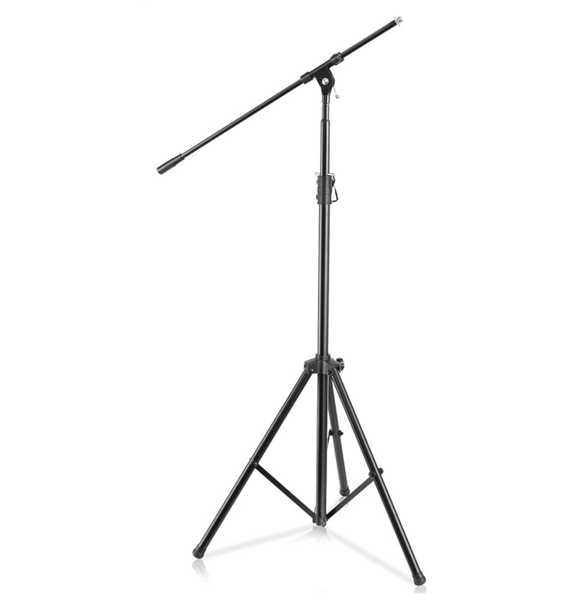Pyle Heavy Duty Microphone Stand-Height Adjustable from 51.2'' to 78.75'' Inch High w/Extendable Telescoping Boom Arm 29.5'' and Stable Tripod Base-Cl