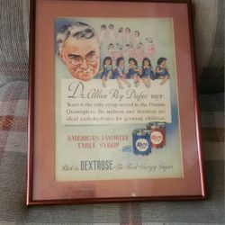 1937 Ad Vintage Karo Table Syrup Dionne Quintuplets Dr Allan Roy Dafoe Nutrition