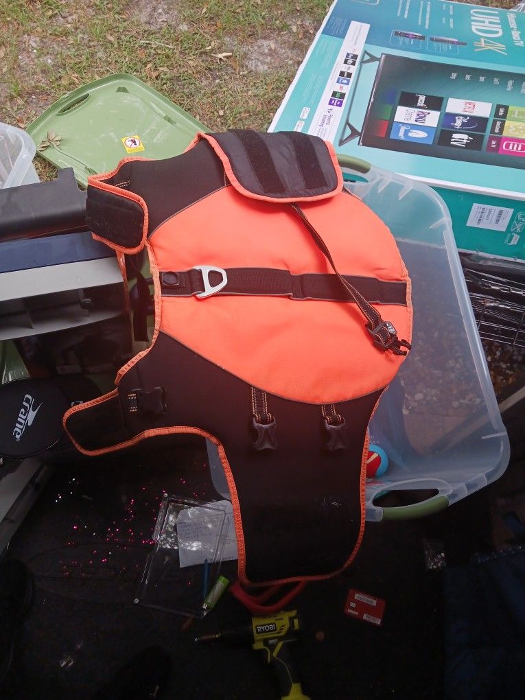 Dog Life Vest And Ball Thrower