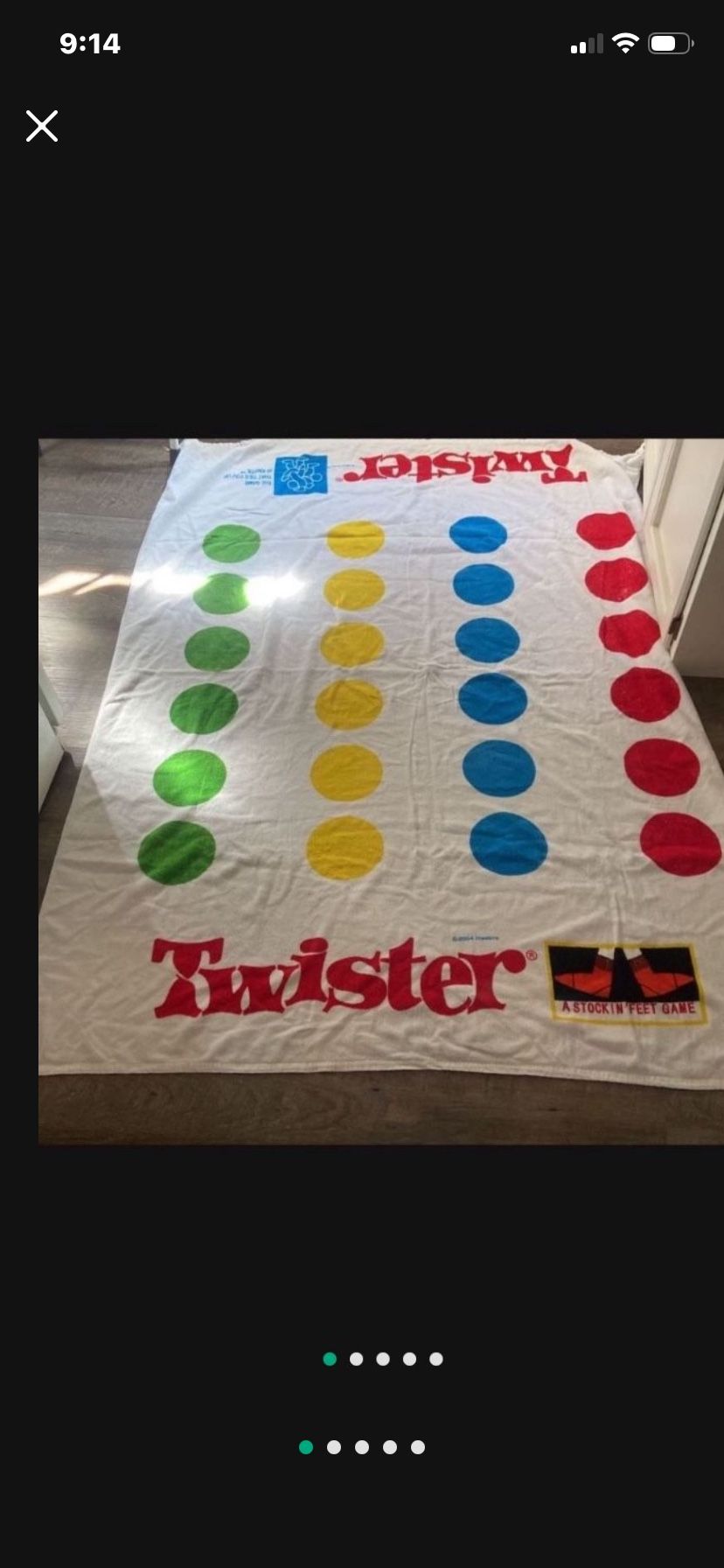Classic Twister Game board Beach Towel Hasbro Promo Colorful Stockin' Feet Jay Franco