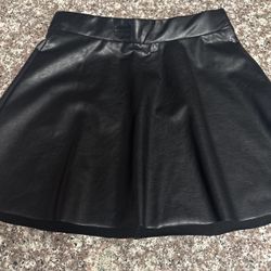 Black Pleather Little Girls Skirt Size 5