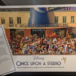 Disney ONCE UPON A STUDIO Lithograph DISNEY 100 Cast Member Exclusive