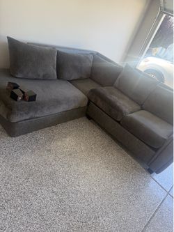 Gray sectional couch