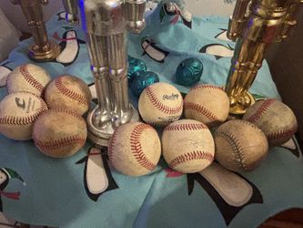 10 Used Baseballs