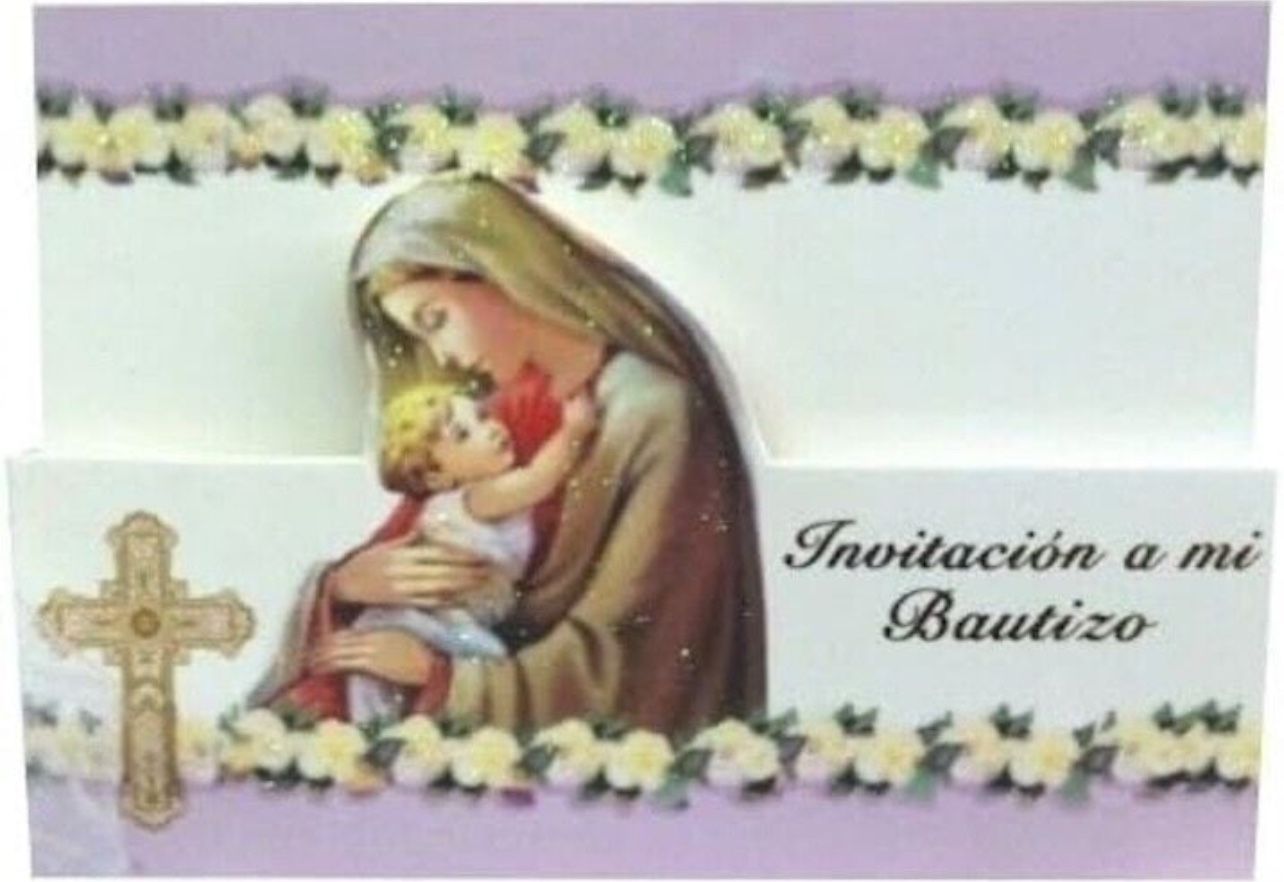 Spanish Baptism Unisex Invitations Invitación Mi Bautizo Party Supplies 12 Count