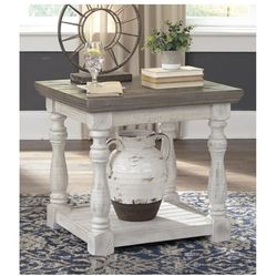 Two wooden side tables (farmstyle)