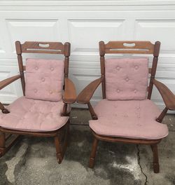 Wood rocker & chair set
